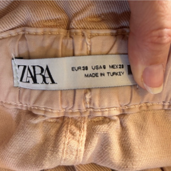 NWT Zara Belted Baggy shorts sz 6 - Picture 4 of 5
